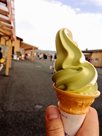 濃厚抹茶ソフト♪