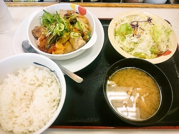 鶏の甘辛味噌定食