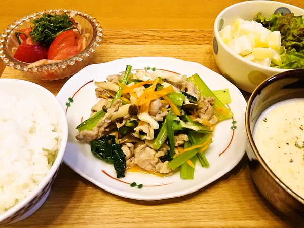 お野菜たっぷりの晩ごはん