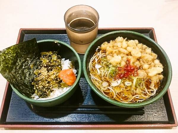 朝そば(高菜明太)