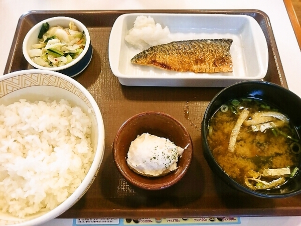 すき家で朝食