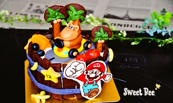 ドンキーコング＆マリオのケーキ