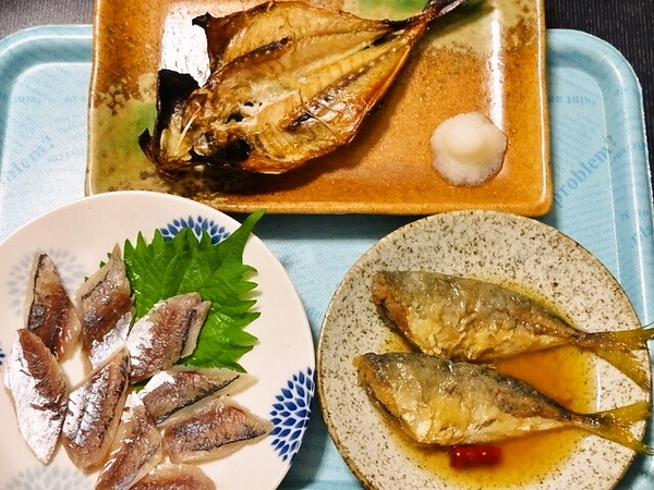 今晩のアジ料理