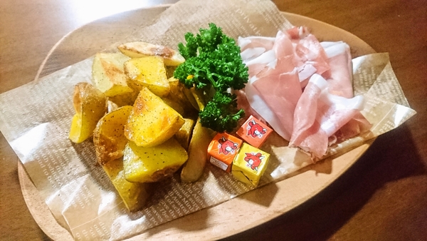 生ハムとインカのめざめ