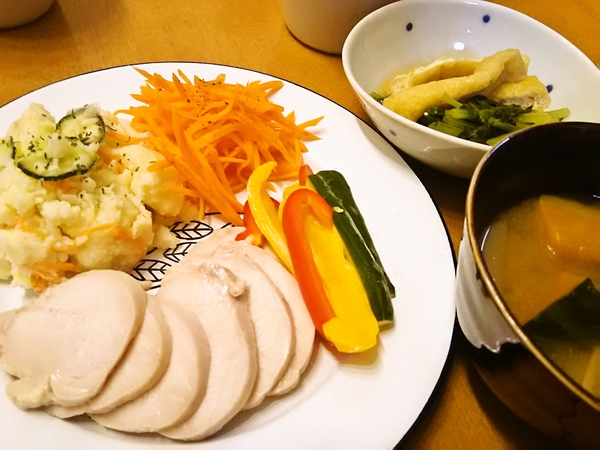 鶏ハムとお野菜と。