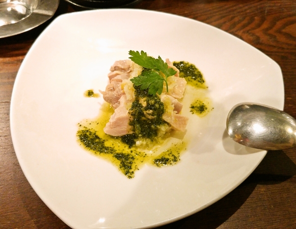 蒸し鶏の２種ソース☆