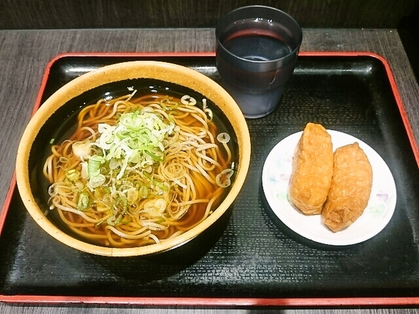 朝そばセット（西船橋駅内めとろ庵）