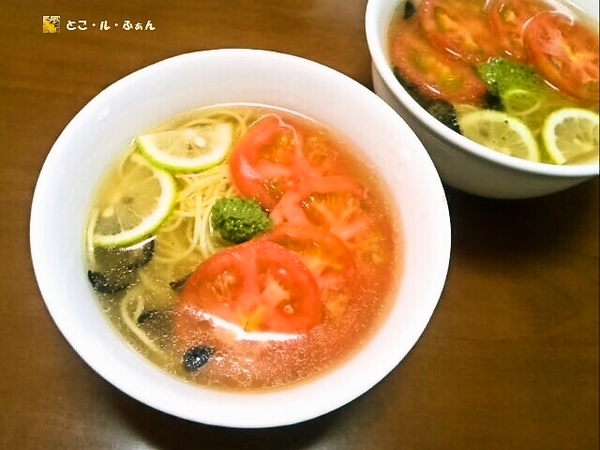 冷製オリーブトマト塩ラーメン