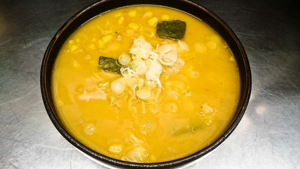 カボチャとコーンのクリーム拉麺。