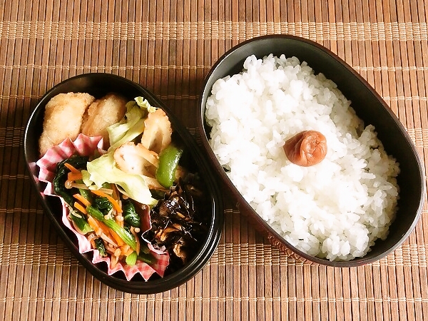 野菜メインの鶏胸肉の竜田揚げ弁当