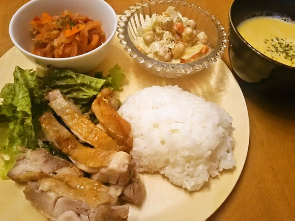 チキンソテーのワンプレートごはん