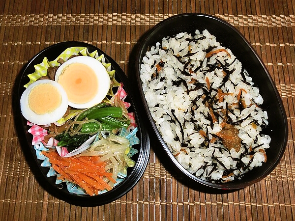 ナムルとひじきご飯のお弁当