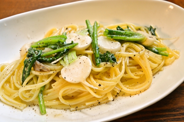 馬場修一郎農園の新こかぶのクリームパスタ