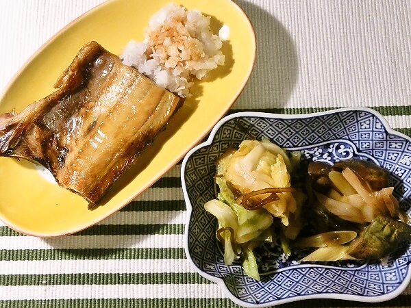 ほっけの開き晩ご飯