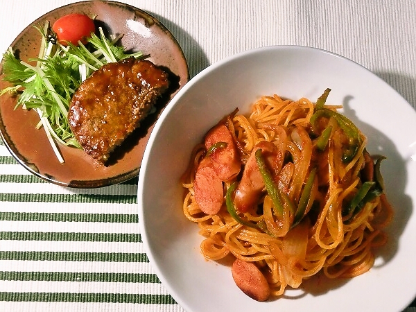 ナポリタンの晩ご飯