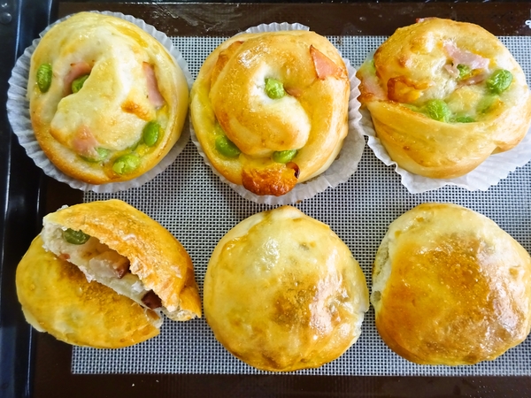 かのこ豆のパンと枝豆パン☆