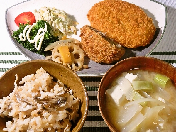 フライの晩ごはん