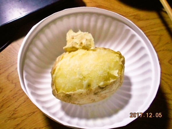 男爵芋・・・ 電子レンジ解凍モード16分でチンした