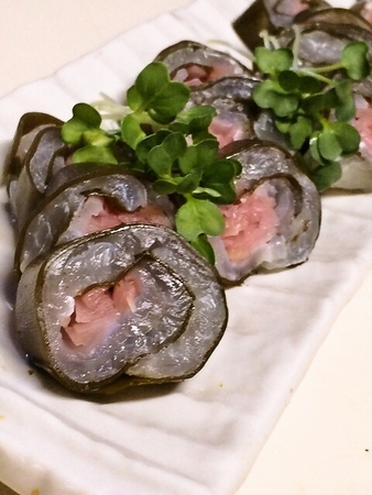天然ヒラメ de 求肥巻き