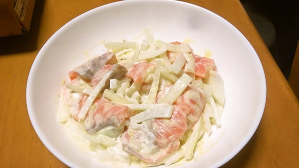 サーモンのワサマヨ和え