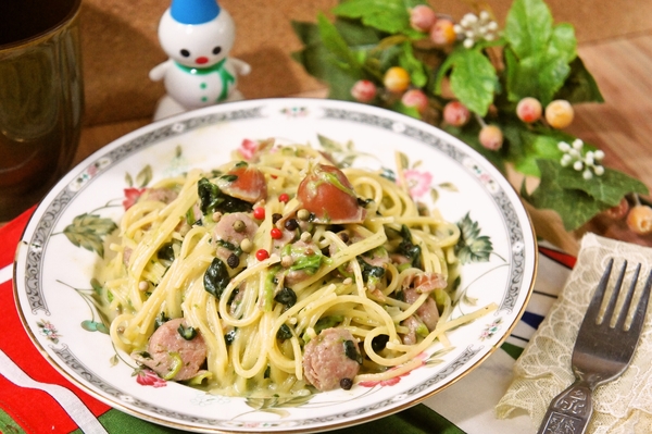 別茹で不要！フライパン一つ3工程deクリームパスタ