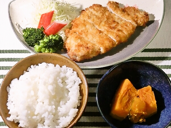豚カツの晩ごはん