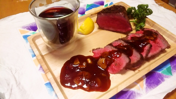 ローストビーフ アプリコットジャムソース