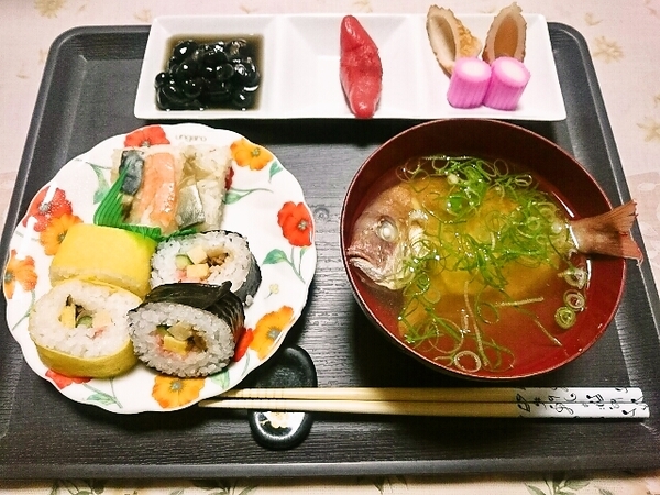 朝食(真鯛の尾頭付き)