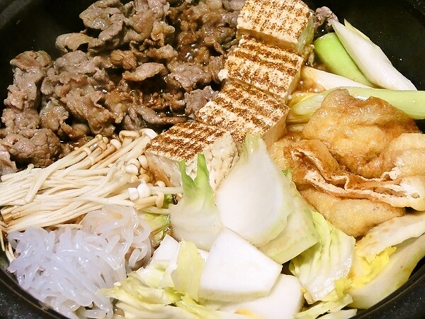 すき焼きの晩ごはん