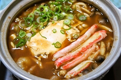 味噌煮込みうどん(ズワイガニ入り)
