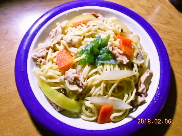 「電子レンジで焼きぞば風」