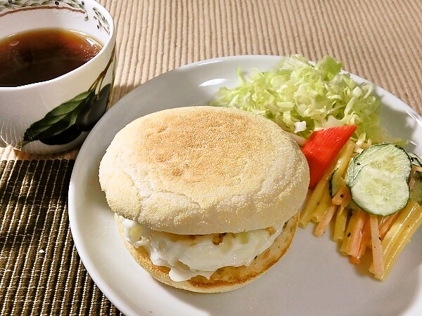 手作りチーズエッグマフィン