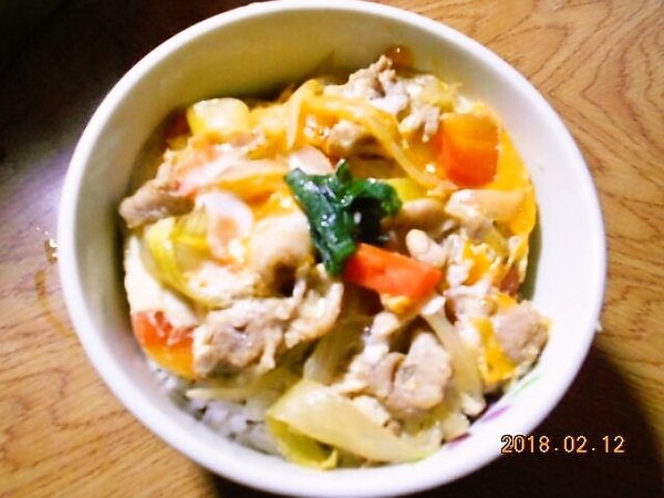 【電子レンジで他人丼】