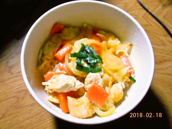 【電子レンジde親子丼】