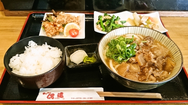 季分料理・偶達さん＠福知山市の「ぼっかけうどん定食」