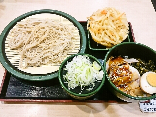 ゆで太郎の朝そばセット