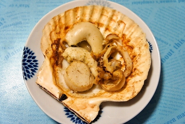 ホタテの貝焼き