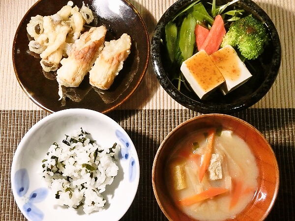 ちくわ天の晩ごはん