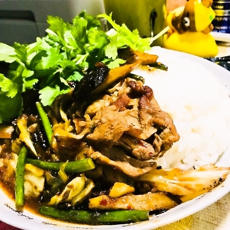 麻婆野菜炒めライス