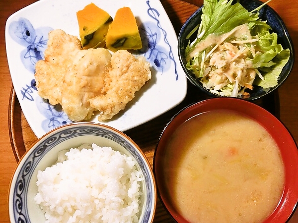 とり天の晩ごはん