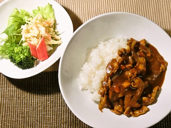 カレーライスの晩ごはん