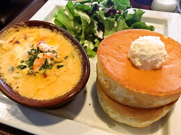 星乃珈琲 季節限定グラタン&パンケーキ