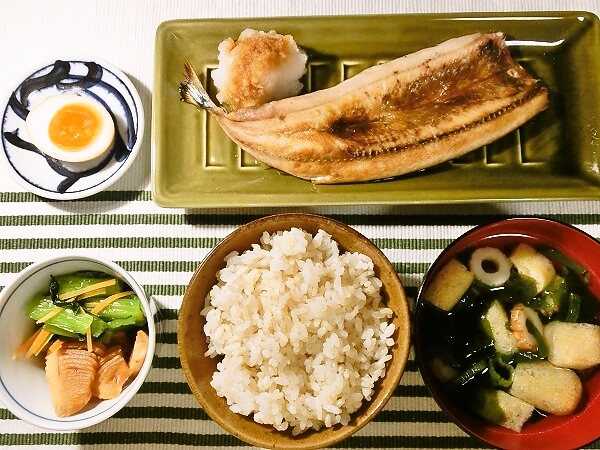 さんまの開きの晩ごはん