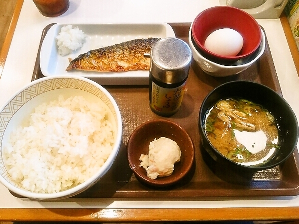 たまかけさば朝食(すき家)