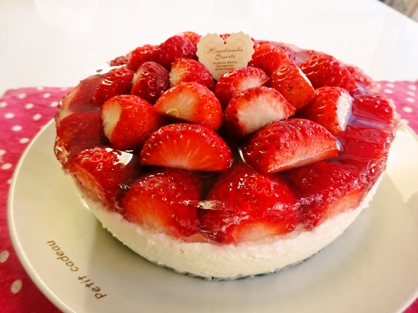 苺のレアチーズケーキ♡