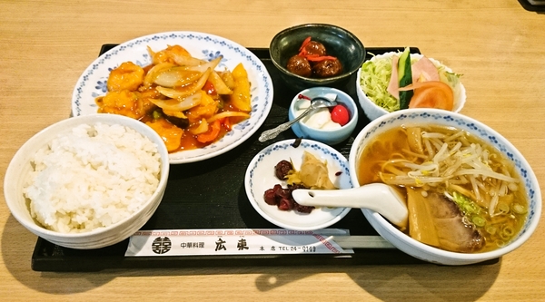 中国料理 広東＠亀岡市の日替わり定食180501