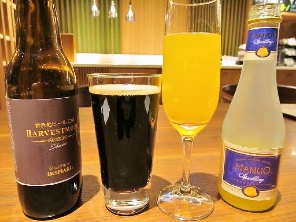 舞浜地ビールとマンゴースパークリングワイン