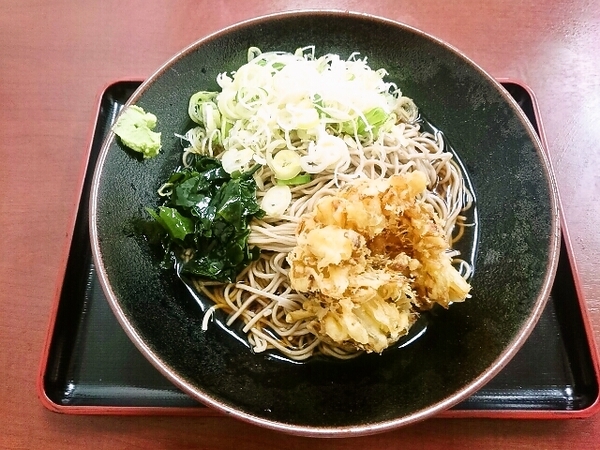 冷やしかき揚げそば(大)