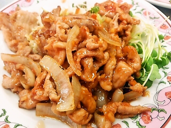 王将の生姜の効いた豚焼肉