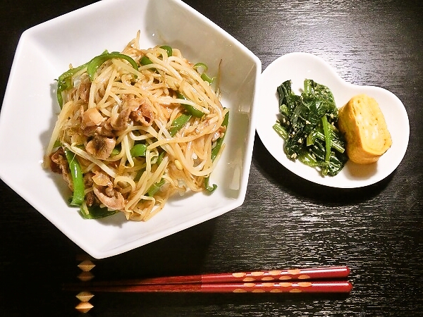 麻婆もやし丼の晩ごはん
